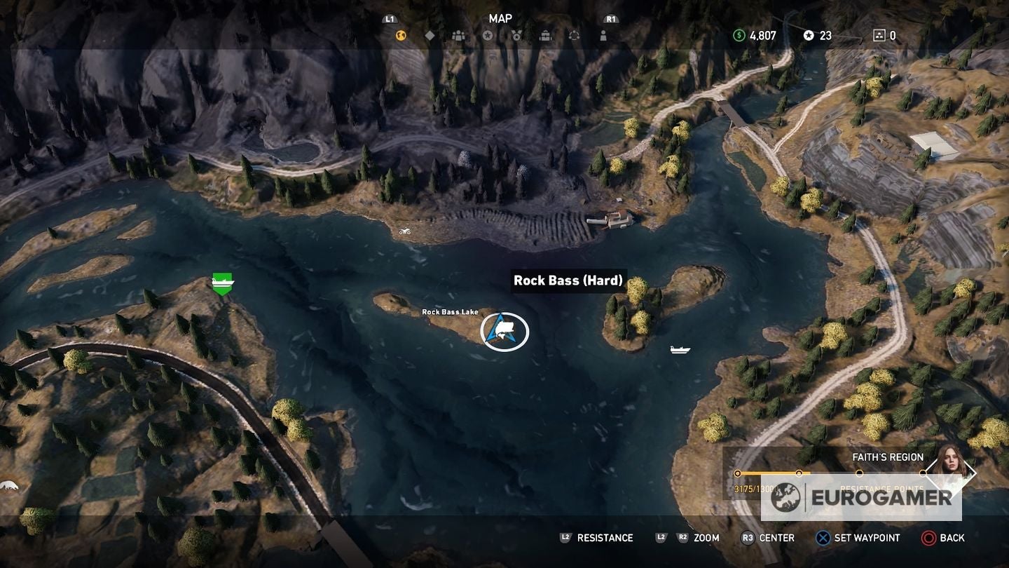 Far Cry 5 Bass, Salmon, Sturgeon and Trout locations